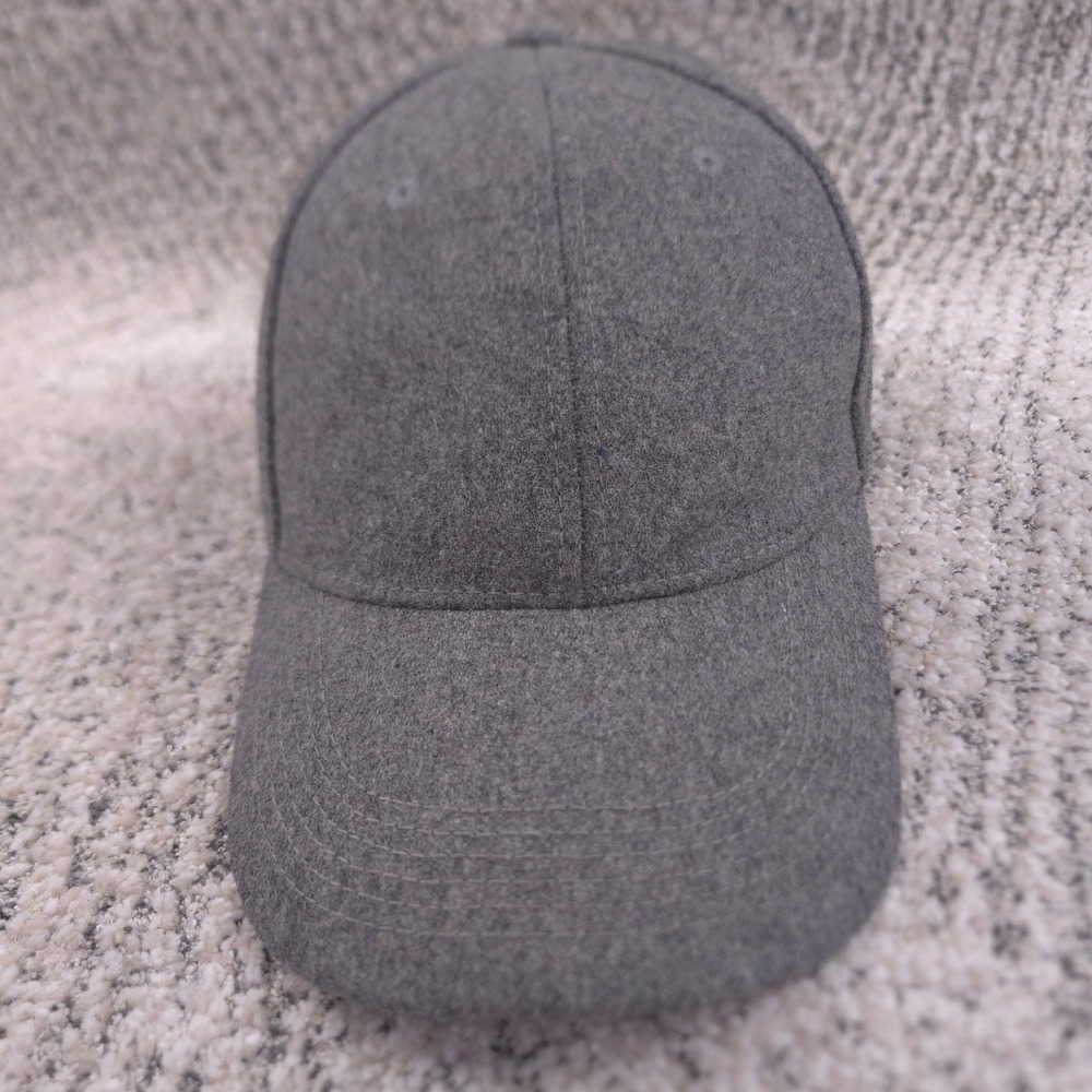 Brooks Brothers Baseball Cap L/XL Fitted Hat Gray Flannel Wool Blend Curved Bill